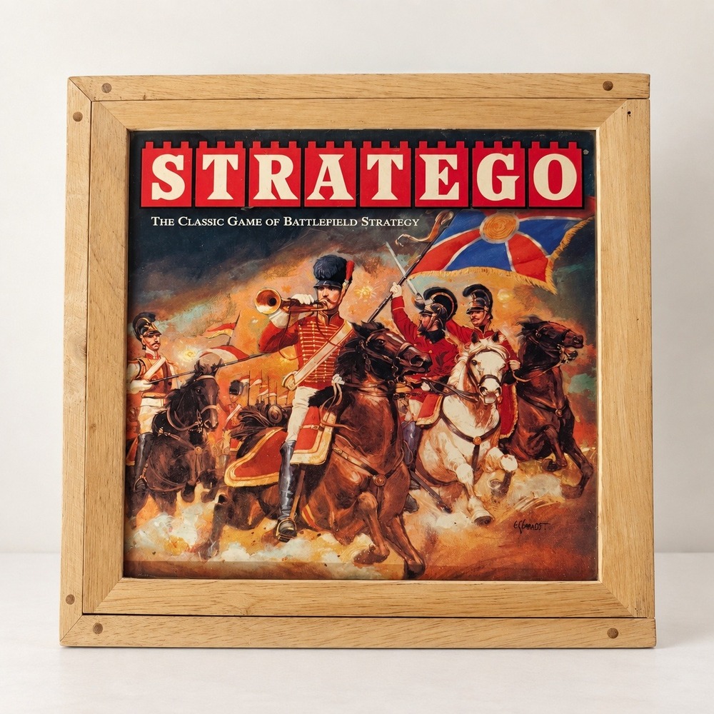 Milton Bradley Stratego Nostalgia Series Wood Box Board Game Vintage Classic